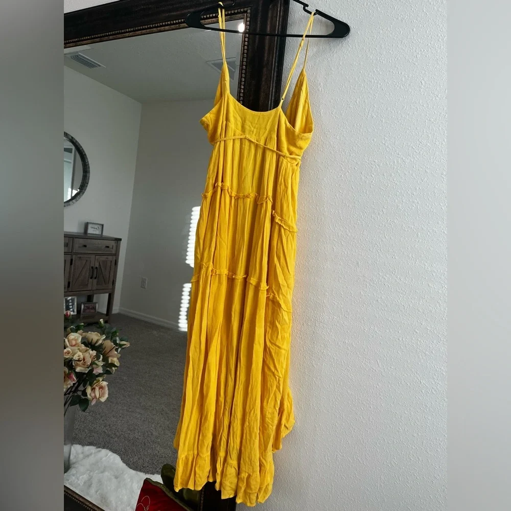 Slate & Willow Yellow Tiered Dress - Picture 6 of 11
